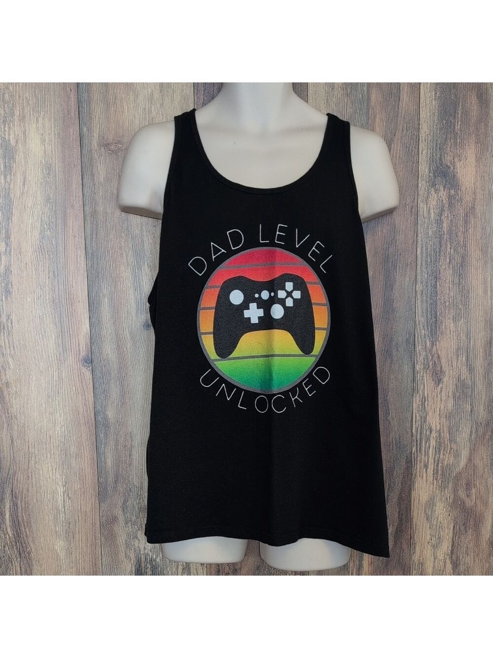 Bella Canvas Black Gaming New Dad Tank Top 2XL                              V214